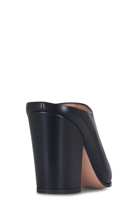 Gianvito Rossi - Keinna Black Leather Mule, 85mm