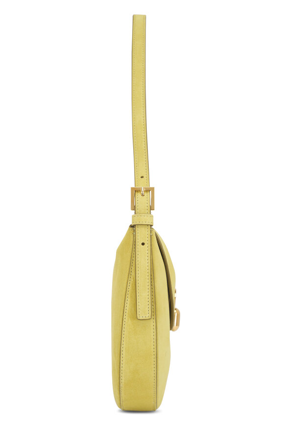 Savette Small Tondo Chartreuse Suede Hobo Bag - view 4
