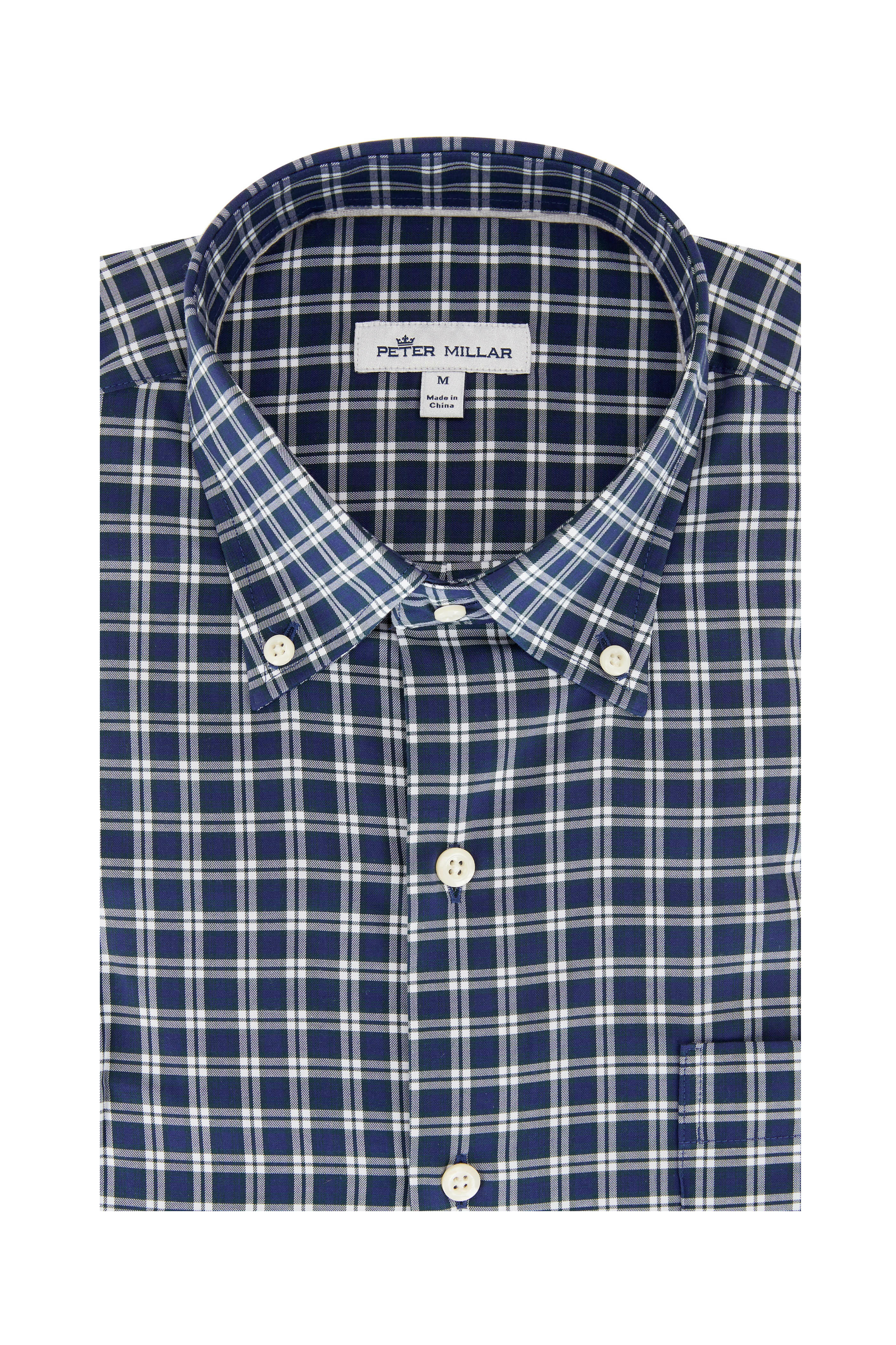 Soft Baldwin Navy Check Sportshirt