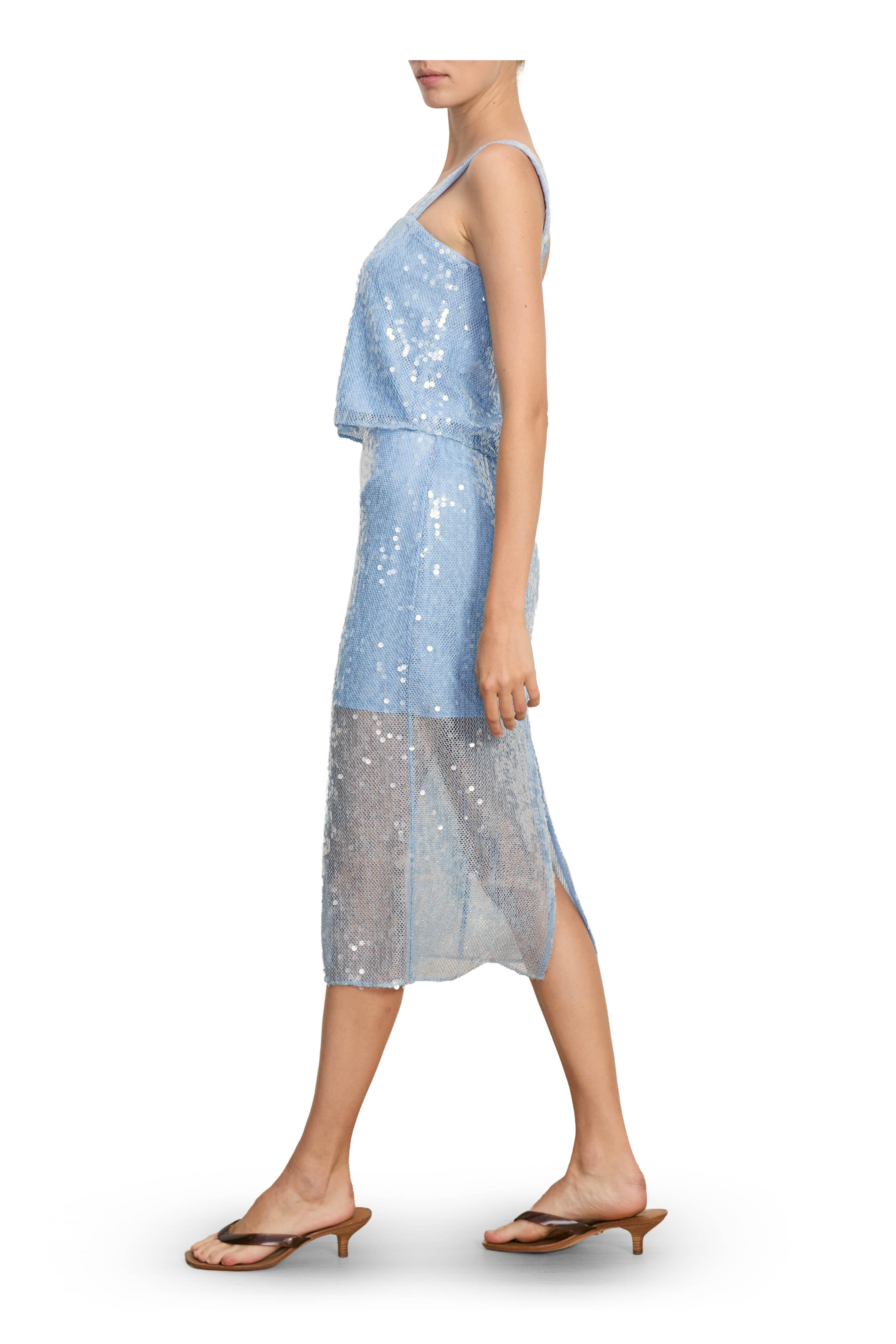 Veronica Beard - Allora Blue Jay Sequined Midi Skirt - view 4
