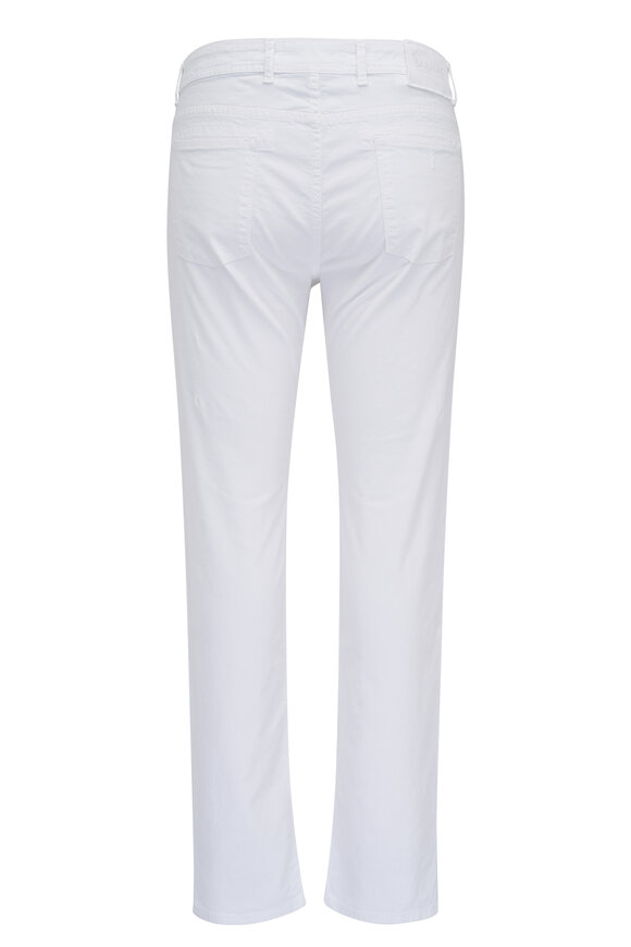 Barmas - Dean White Cotton & Linen Five Pocket Pant