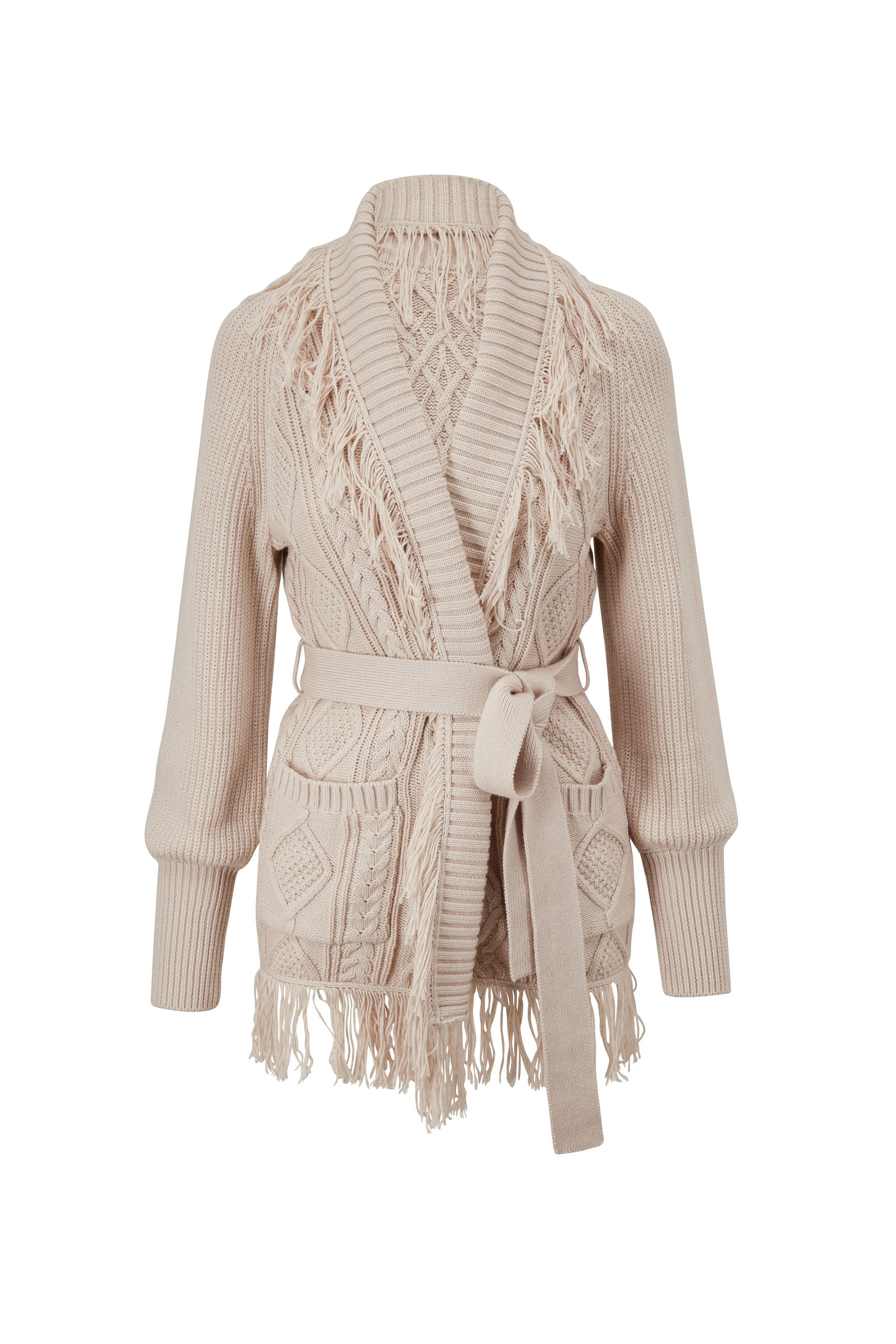 Simkhai - Anina Stone Fisherman Knit Fringe Cardigan
