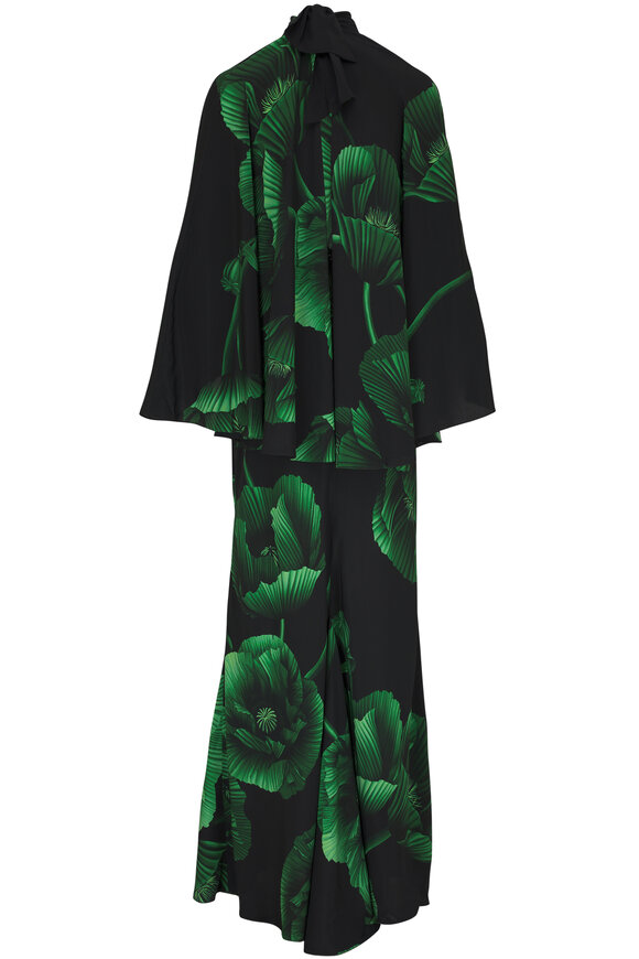 Johanna Ortiz - Simple Opulence Green Floral Maxi Dress