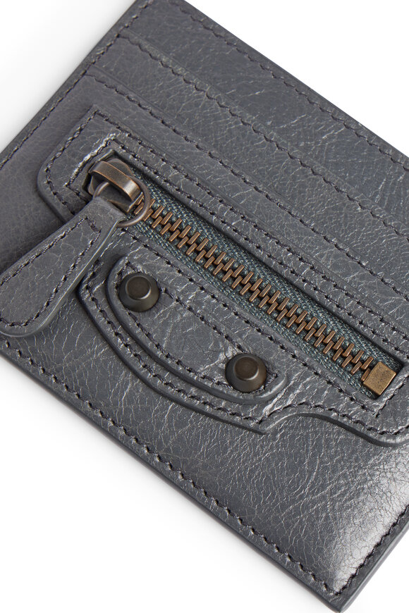 Balenciaga Le City Volcanic Rock Leather Card Holder - view 3