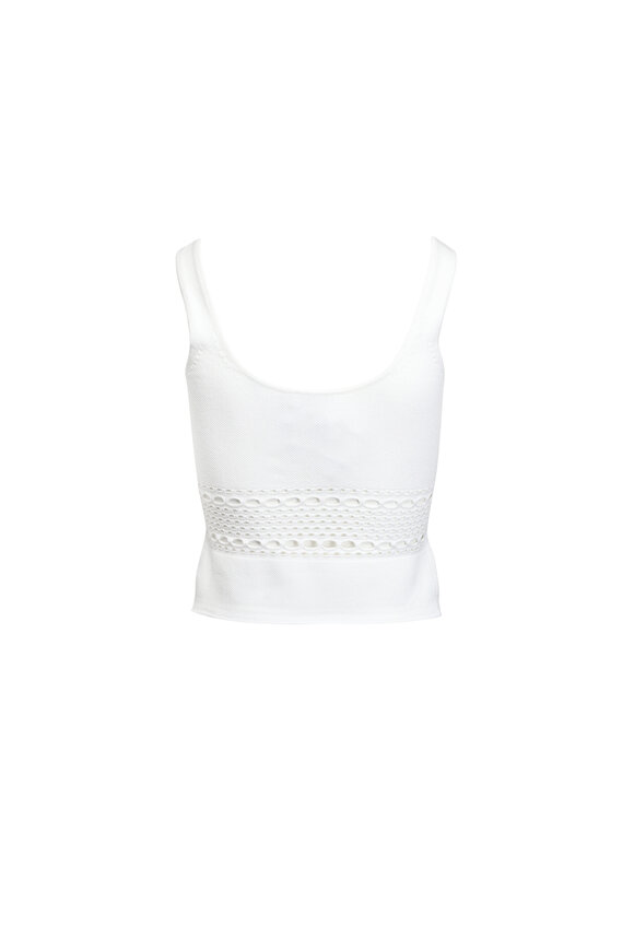 Simkhai Fitzgerald Ivory Open Stitch Knit Tank - view 2