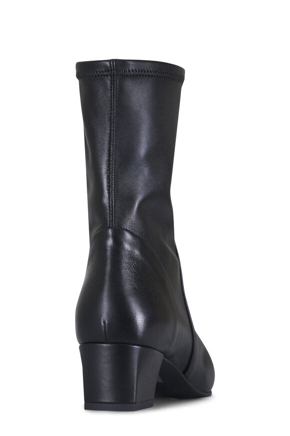 Aquatalia Stassi Black Leather Short Boot - view 7