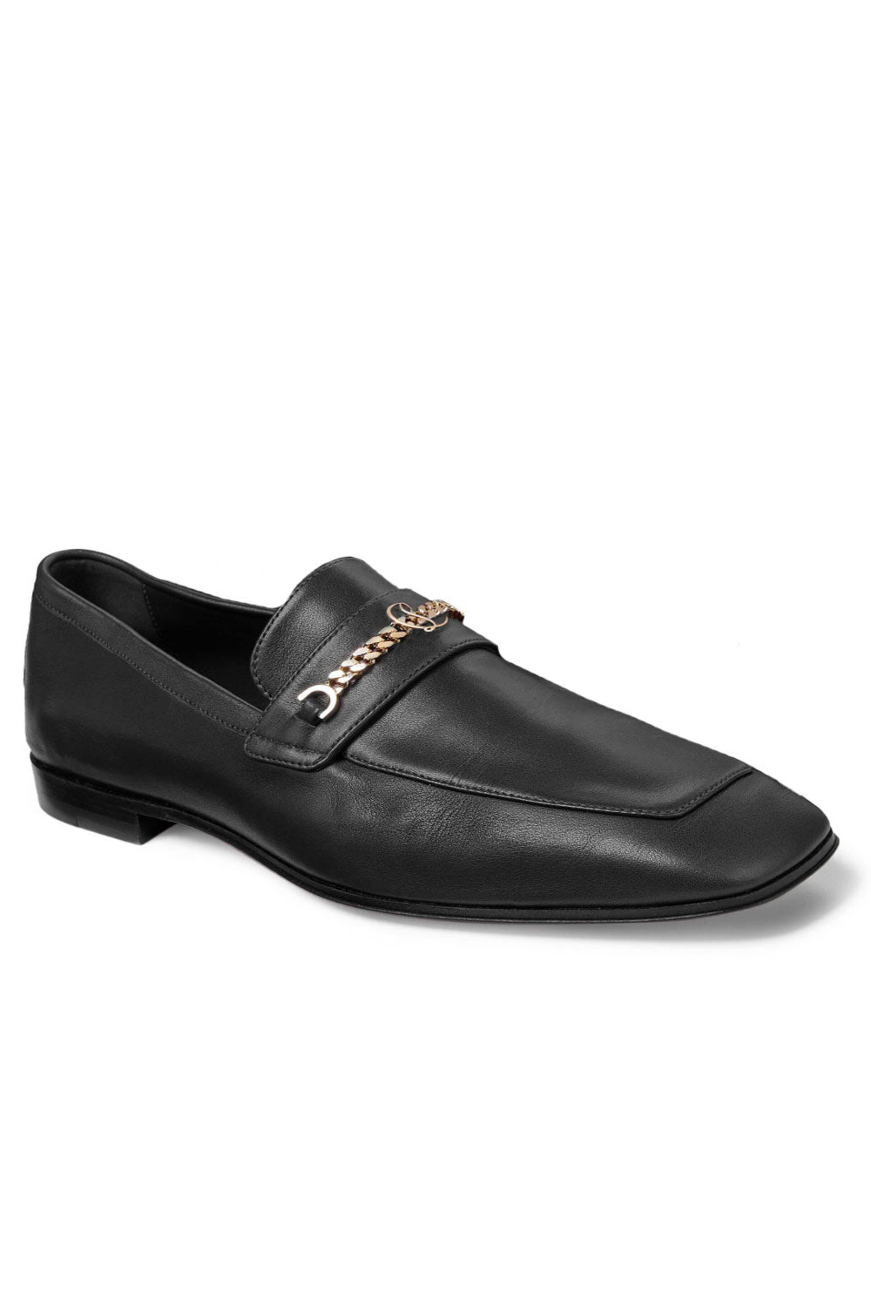 VIP【送料関税込】ChristianLouboutin Mj Loafers Black Leather Christian Louboutin - MJ Moc Flat Loafer in Black