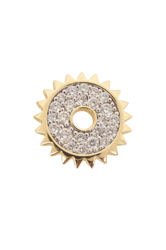 Foundrae Pave Gold Symbol Disk