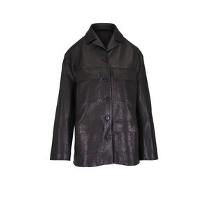 Khaite - Morsson Black Leather Jacket | Mitchell Stores