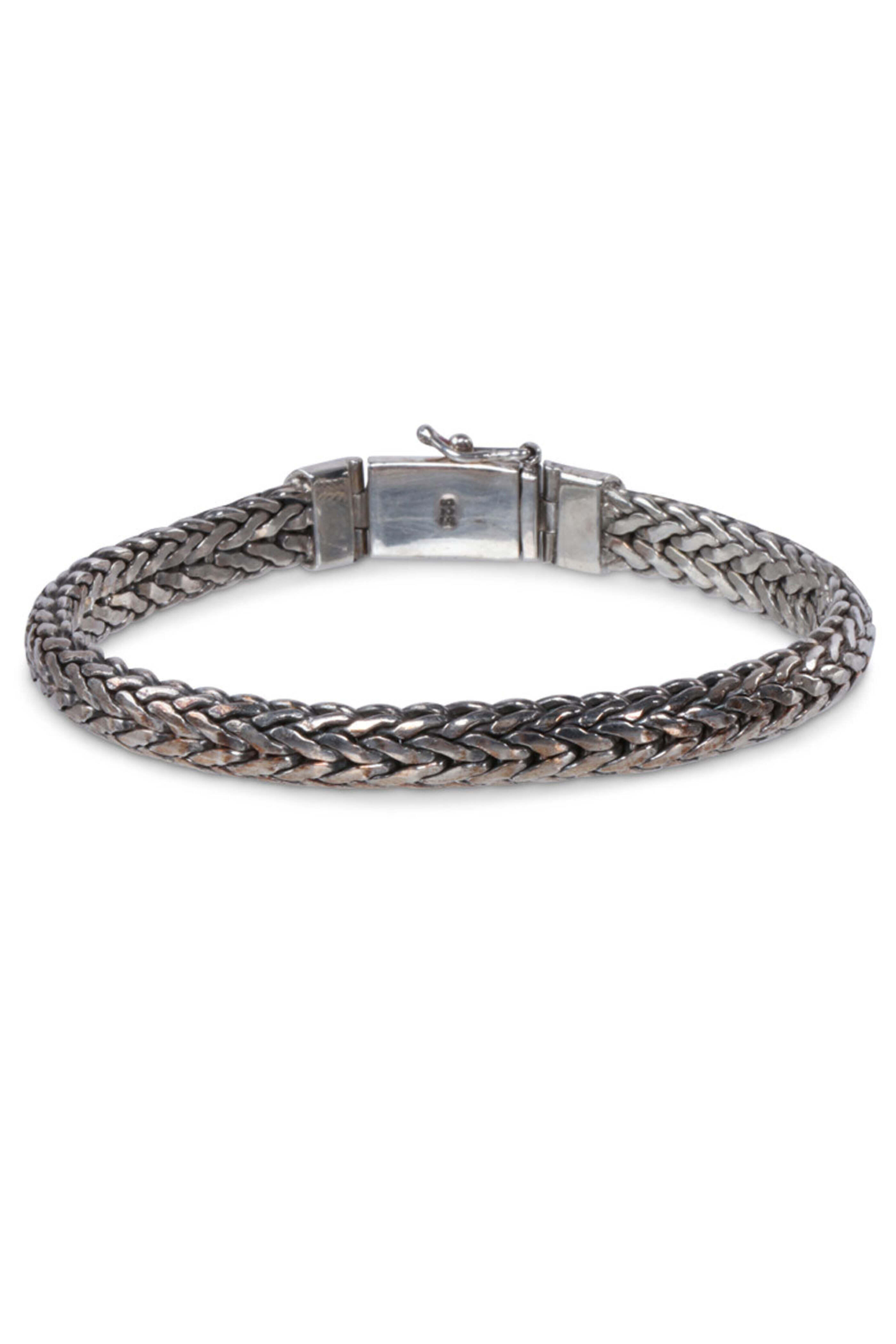 Spivey - Sterling Silver Woven Bali Bracelet