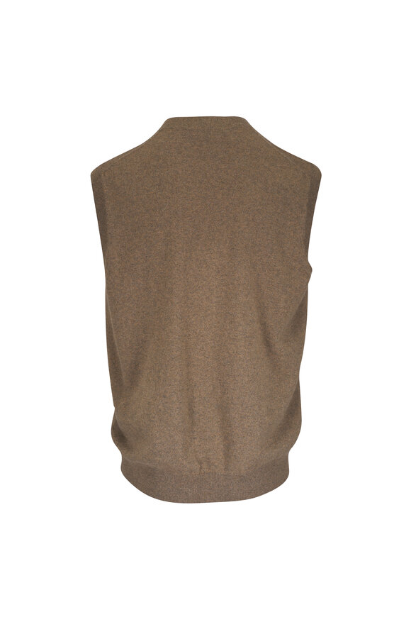 Loro Piana Classic Brown Baby Cashmere Vest - view 2