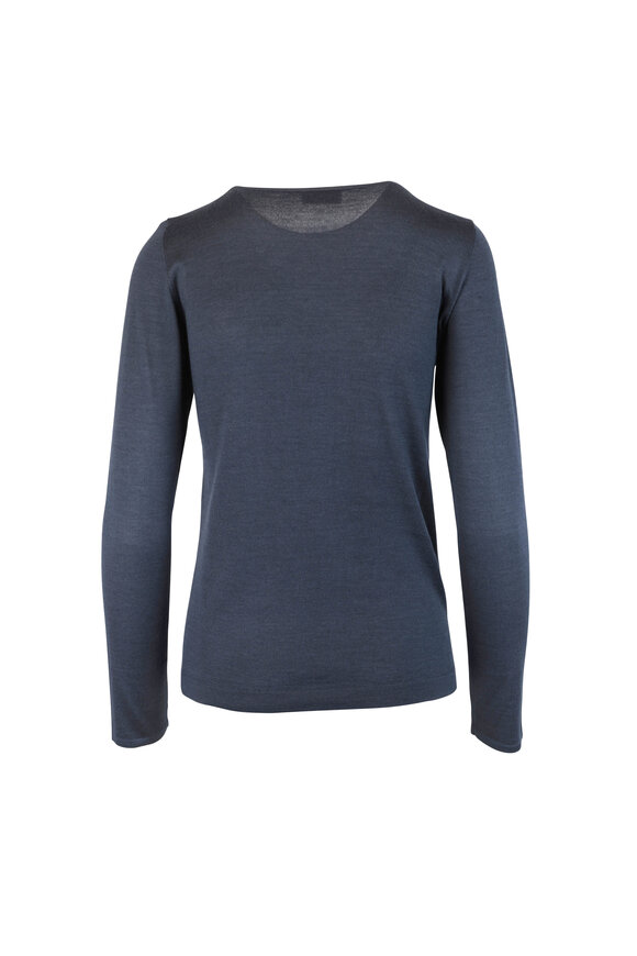 Brunello Cucinelli Midnight Blue Cashmere & Silk Knit Top - view 2
