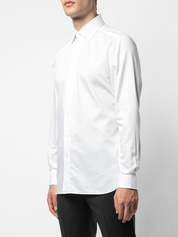 Zegna - Solid White Dress Shirt