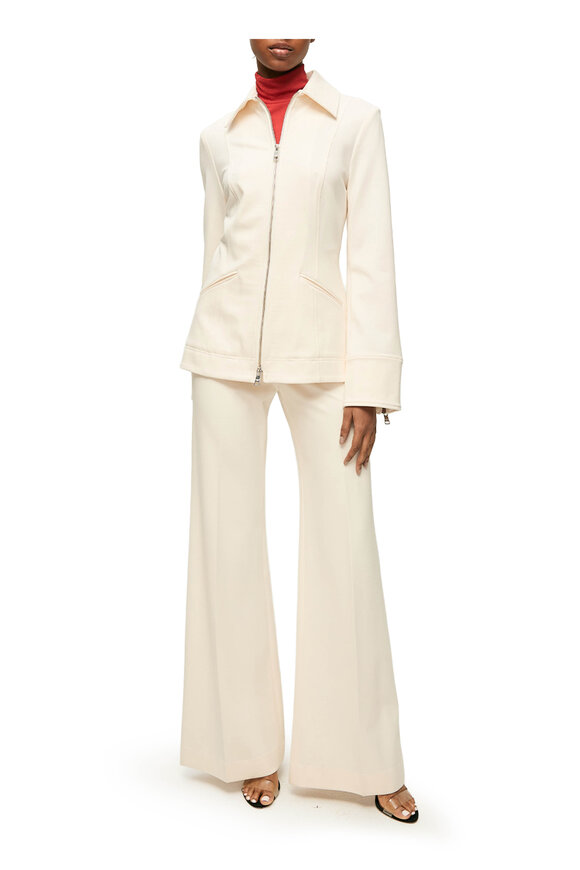 Veronica Beard Willis Ivory Two Way Zip Jacket - view 2