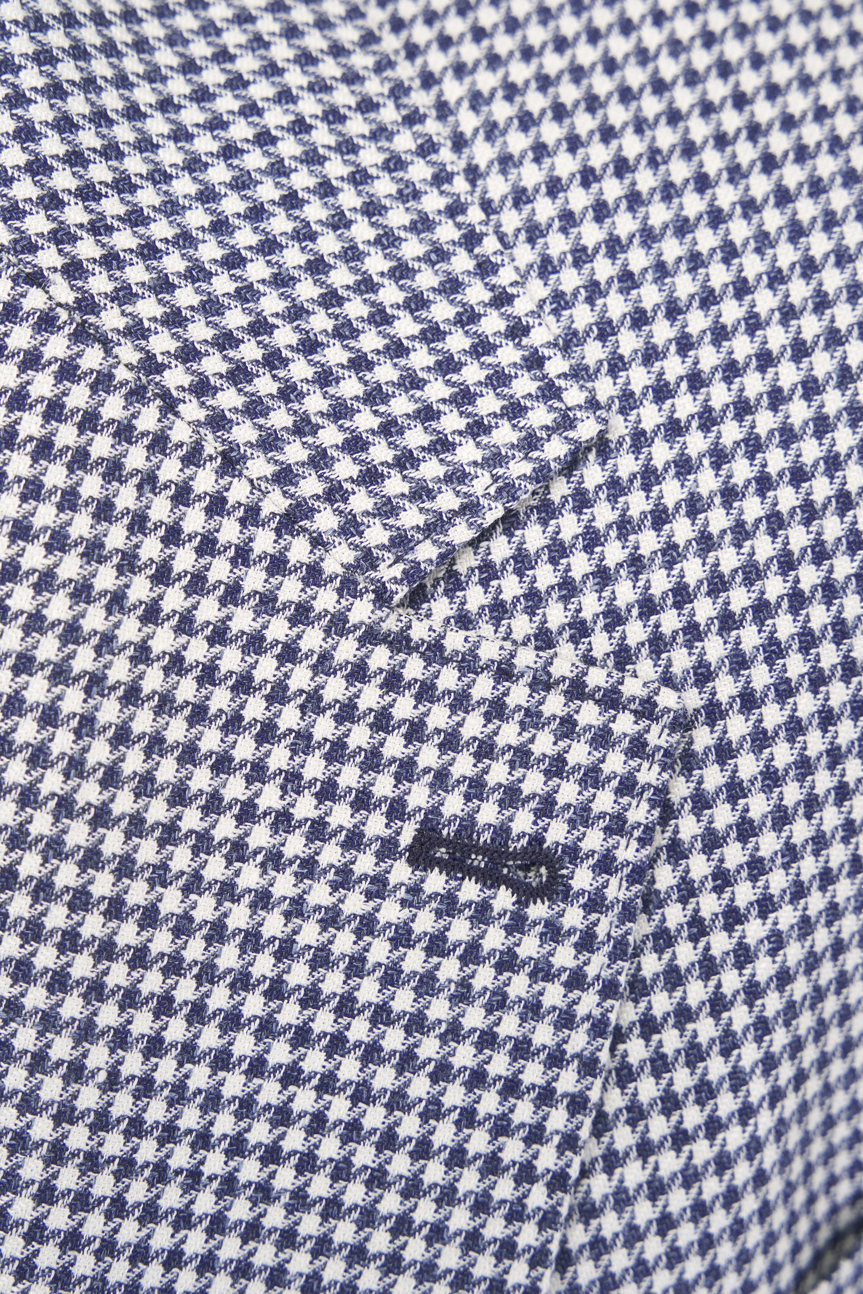Brunello Cucinelli - Blue Houndstooth Wool, Silk & Linen Sportcoat