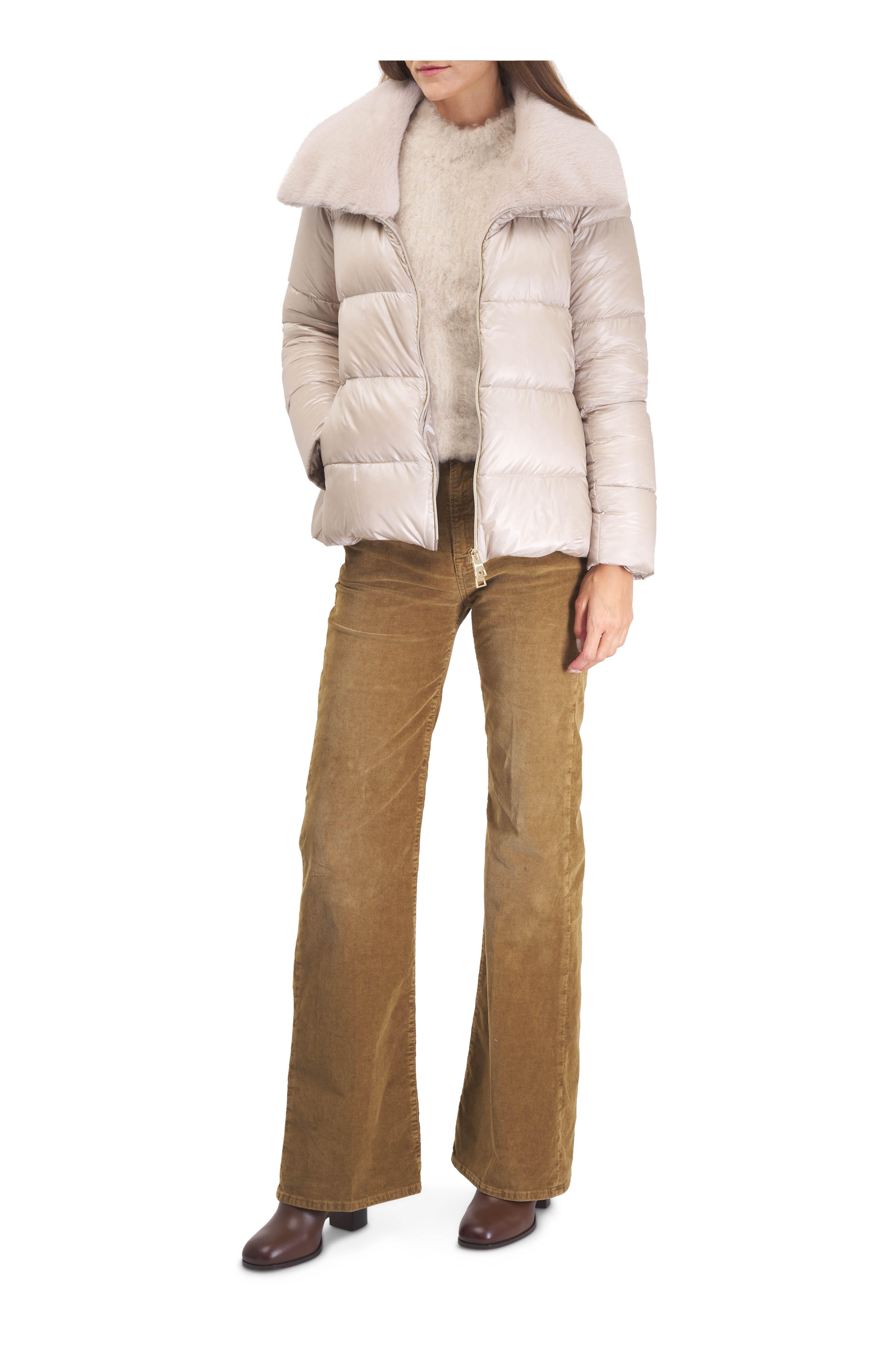 R13 - Charlotte Golden Brown Corduroy High Rise Jean