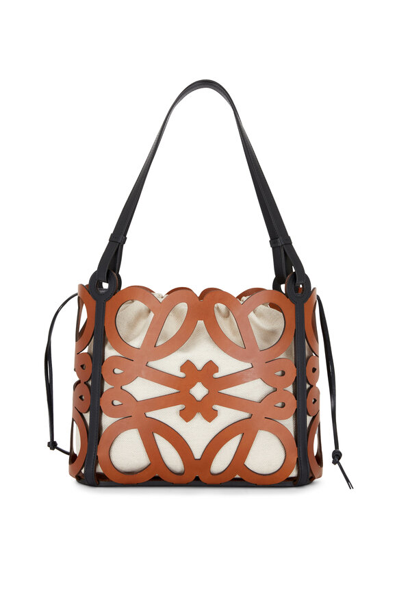 Loewe - Anagram Tan Leather Cut Out Tote