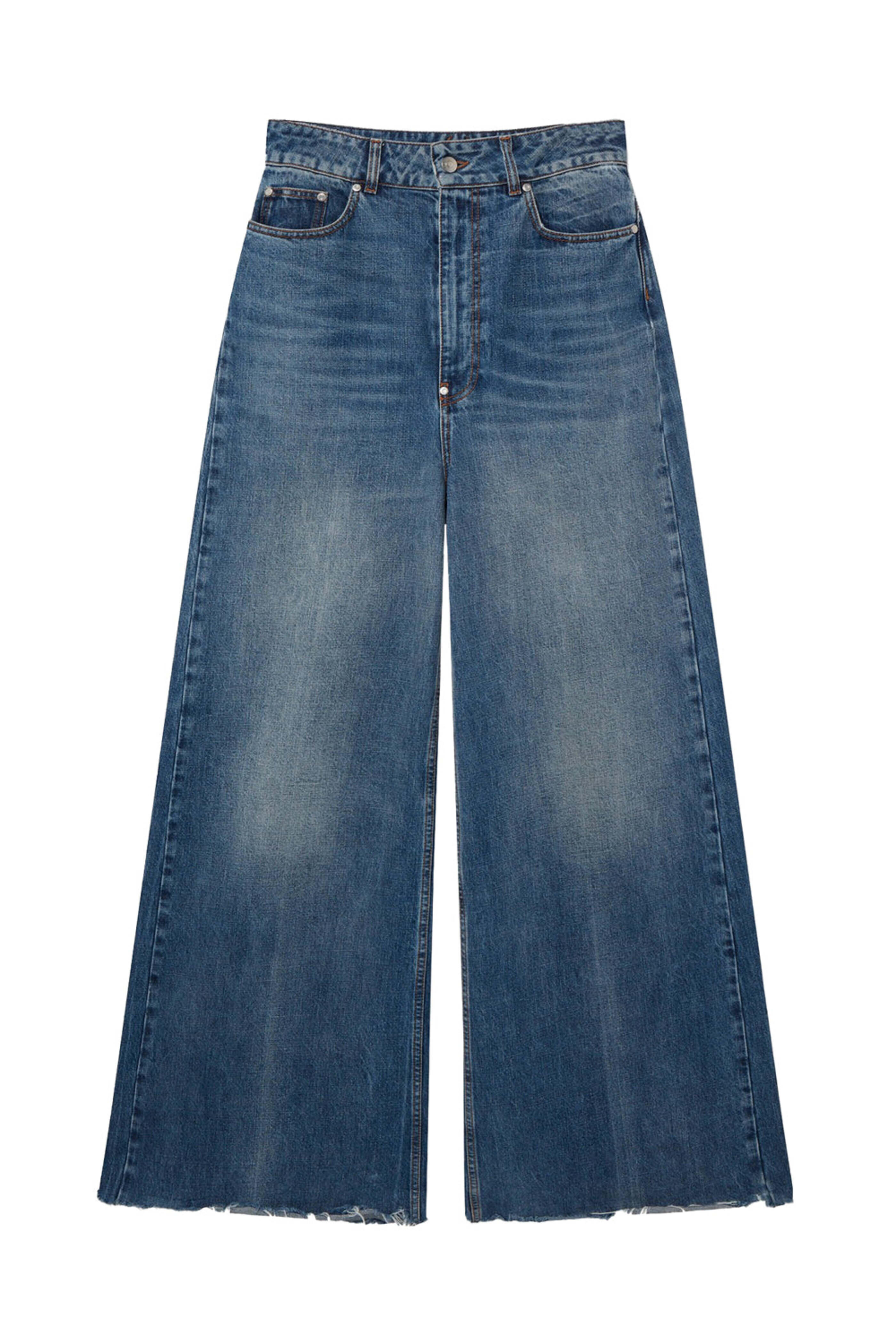 デニム・ジーパン STELLA MCCARTNEY Woman Jeans Blue 6D01293SPH27 4406 Stella McCartney - Wide Leg Jean in Vintage Blue