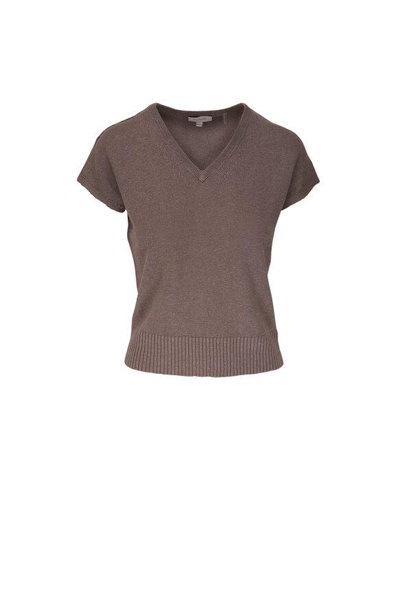 Kinross - Café Cap Sleeve V-Neck Sweater