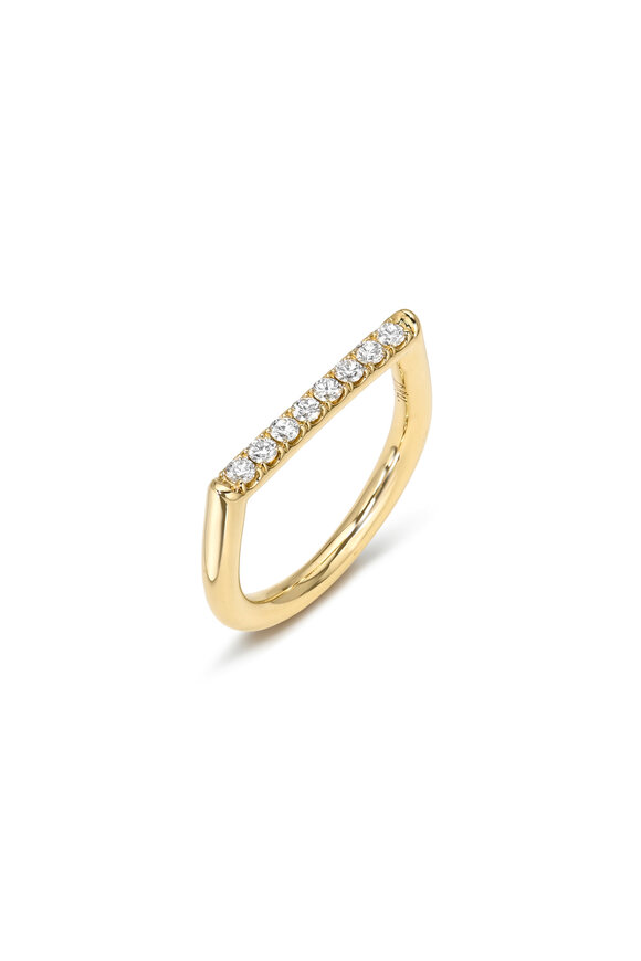 Dru 14k Yellow Gold Diamond Stacking Square Ring