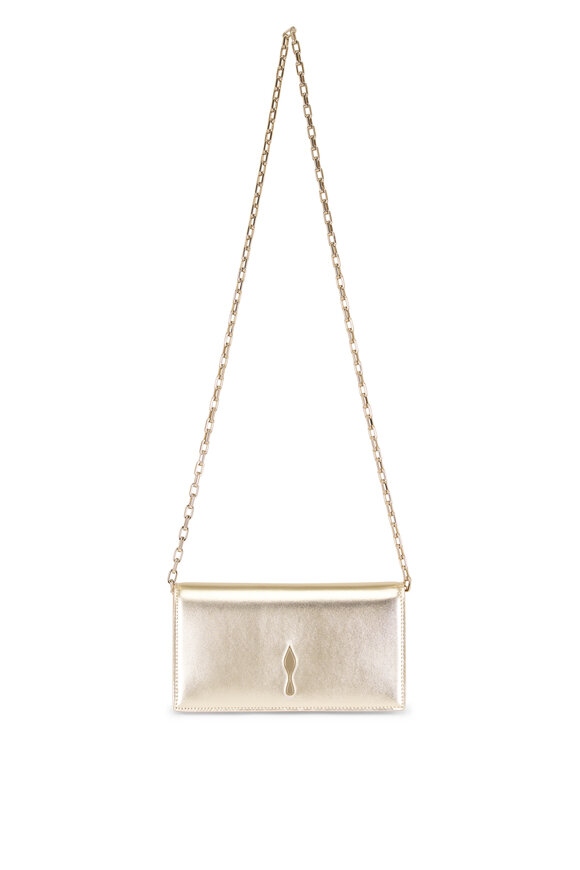 Christian Louboutin Bettina Platino Leather Chain Clutch - view 1