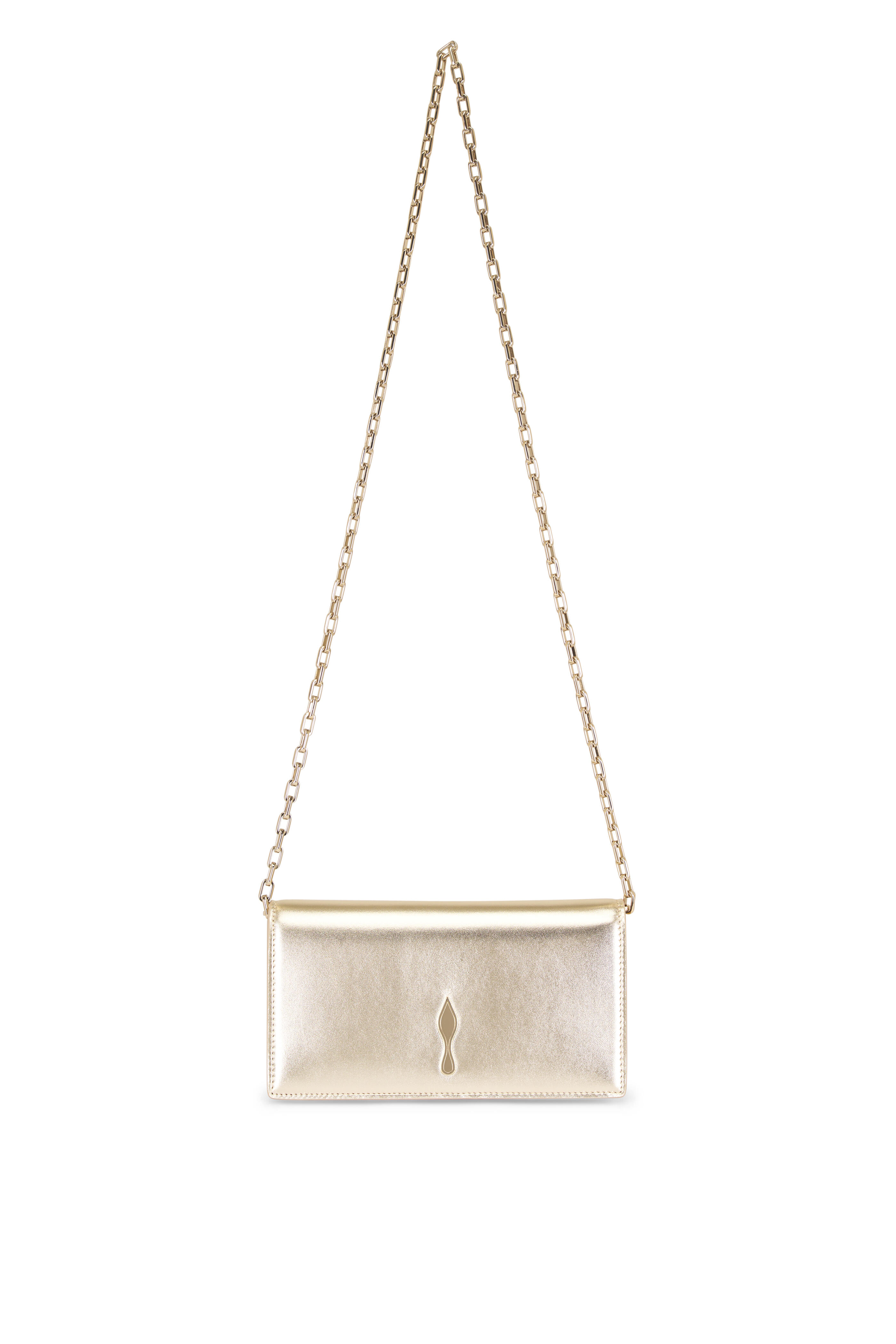 Christian Louboutin - Bettina Platino Leather Chain Clutch - view 1