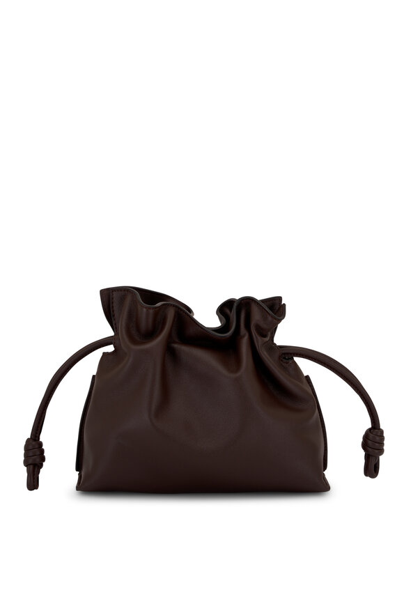 Loewe - Mini Flamenco Chocolate Leather Knot Clutch