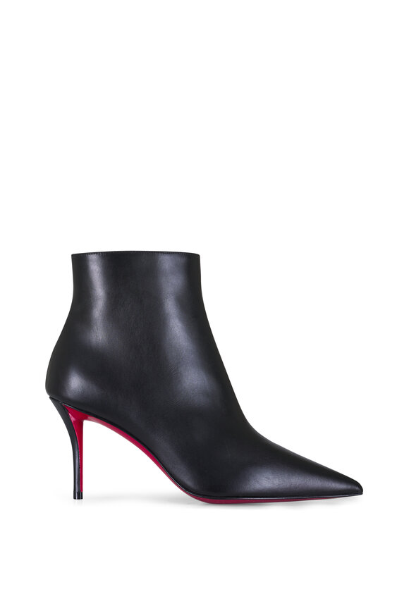 Christian Louboutin Miss Z Black Leather Bootie, 80mm - view 3