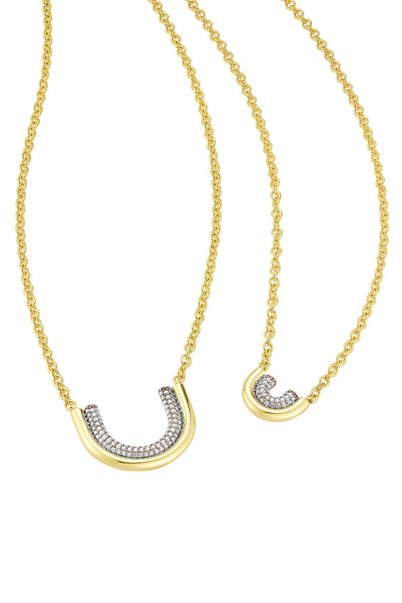 Walters Faith - Thoby 18K Gold & Diamond Large Tubular Necklace