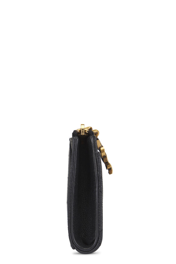 Saint Laurent Cassandre Black Quilted Leather Wallet - view 3