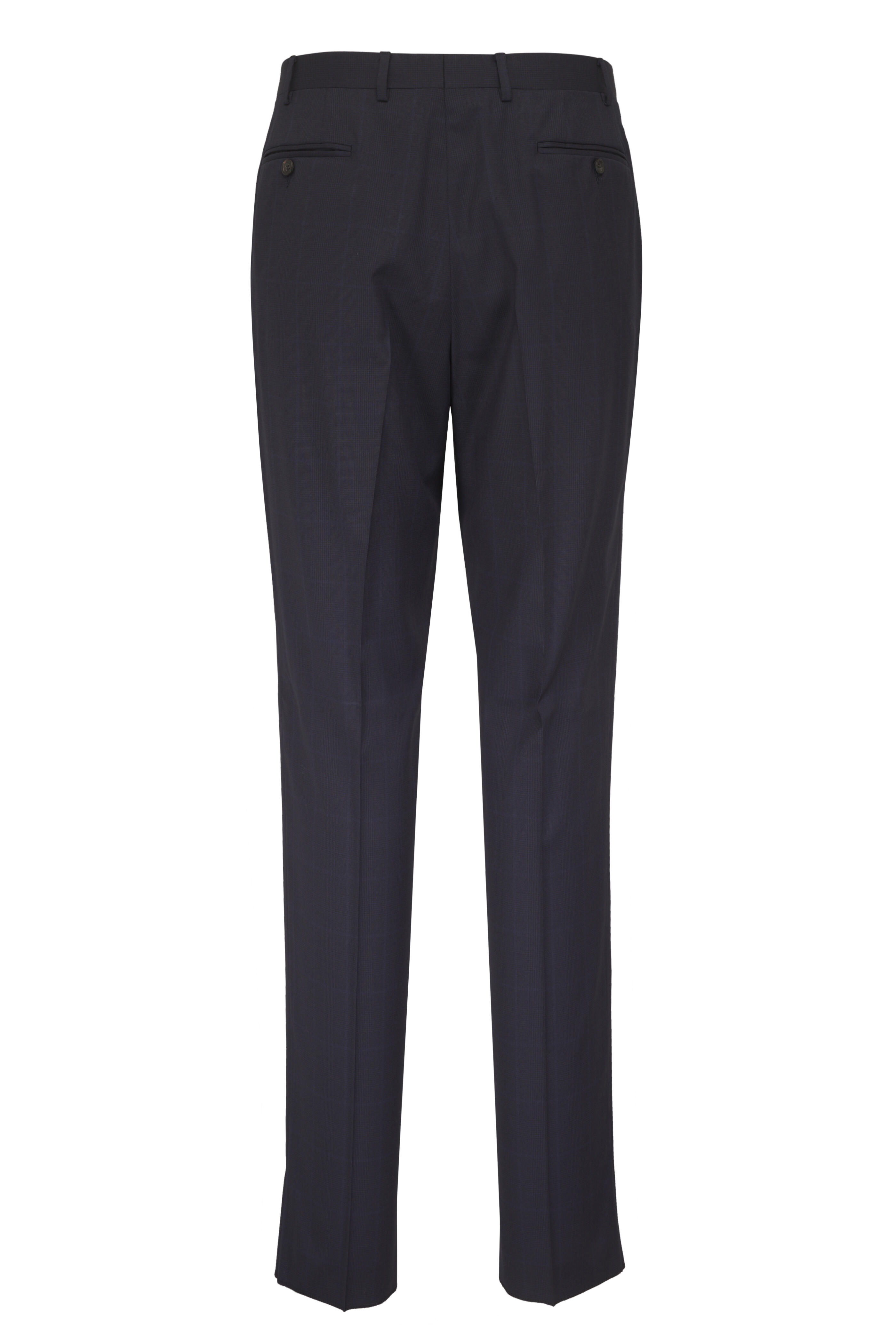 Canali - Midnight Tonal Plaid Wool Suit - view 6