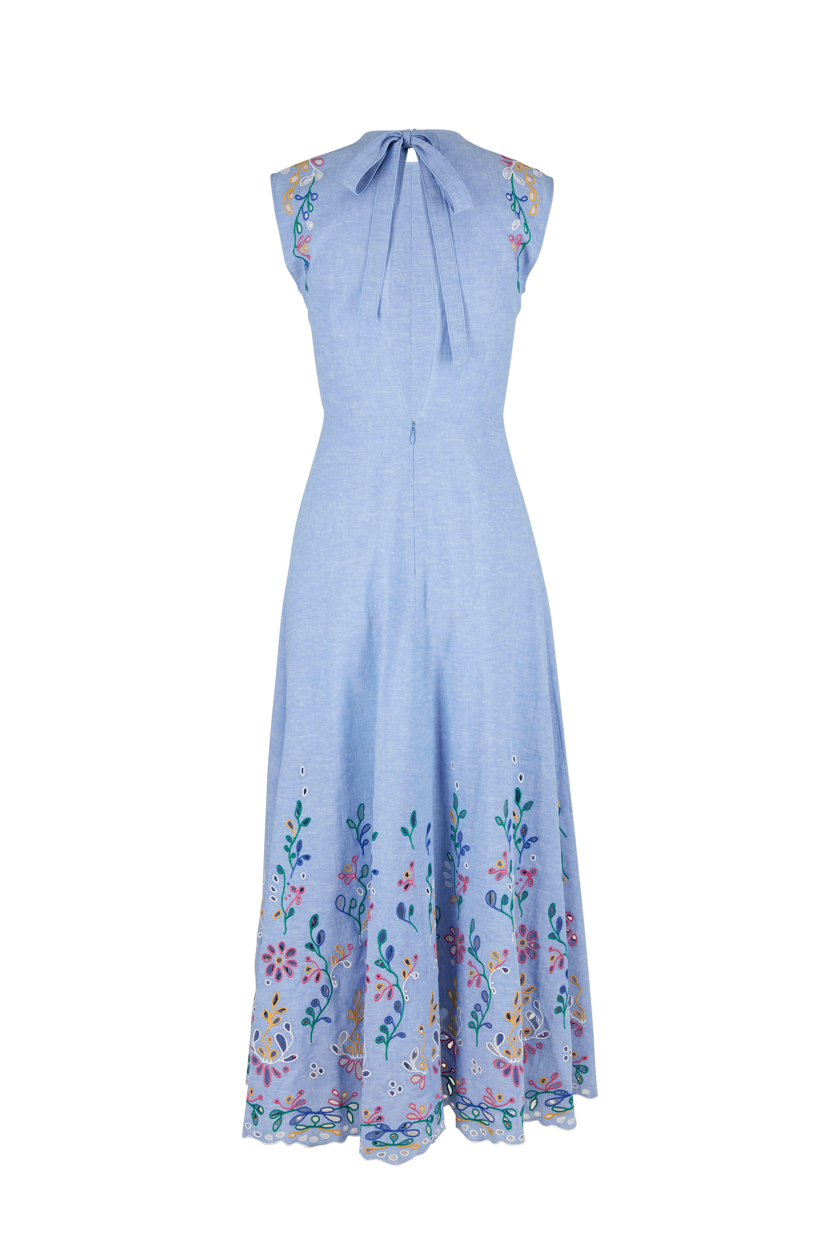 Chloé - Broderie Anglaise Downy Blue Embroidered Dress