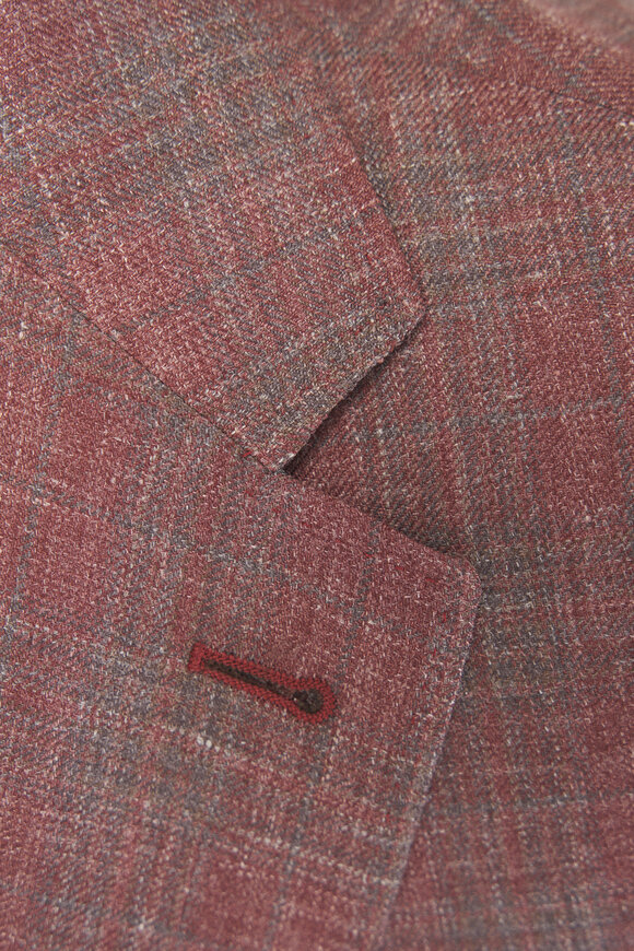 Canali Rust Wool, Silk & Linen Sportcoat - view 3