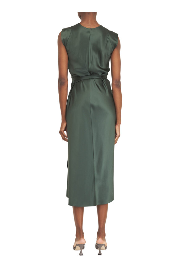 Peter Cohen Signs Forest Green Heavy Satin Dress - view 4