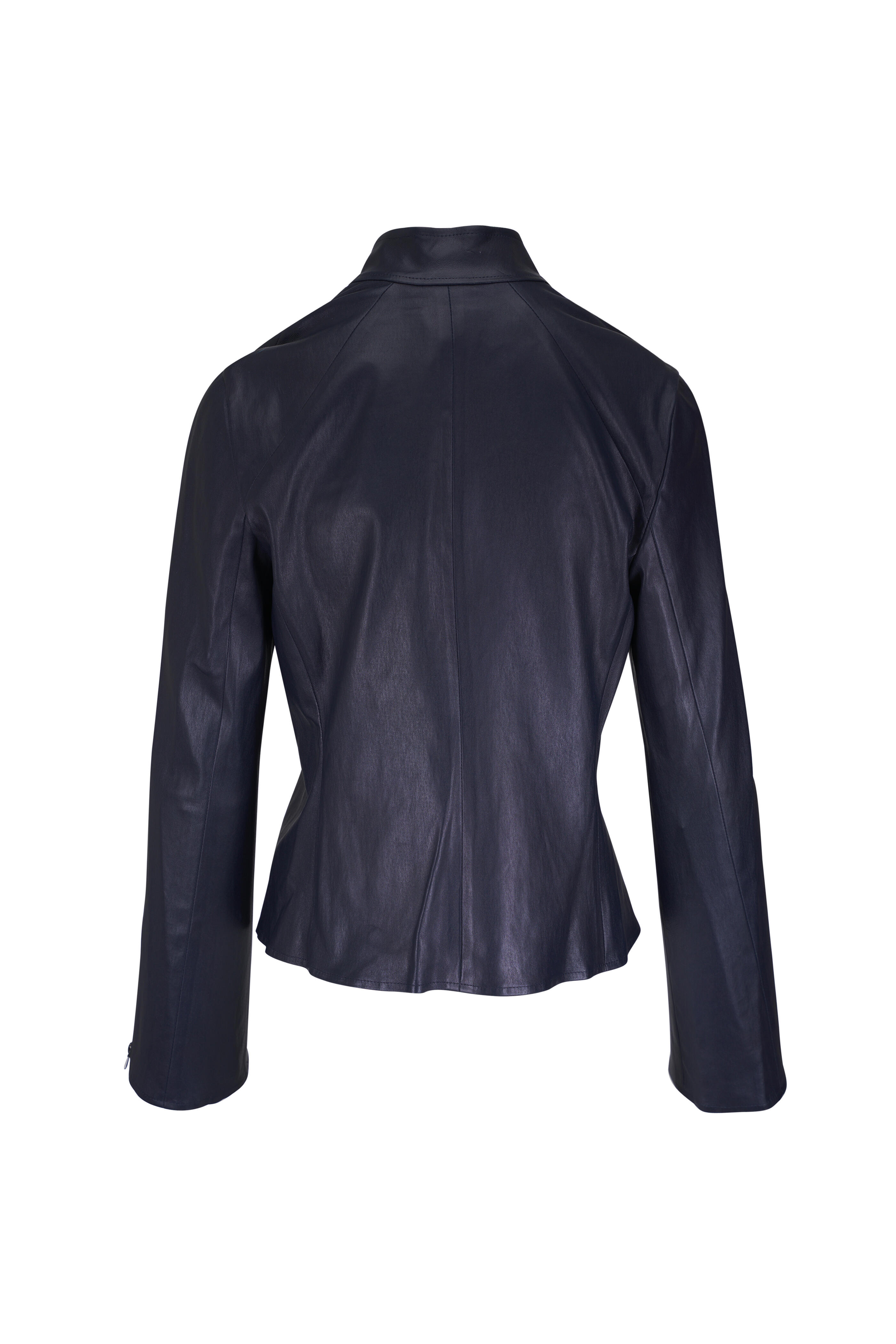 KZ_K Studio - Glove Navy Blue Leather Jacket - view 2