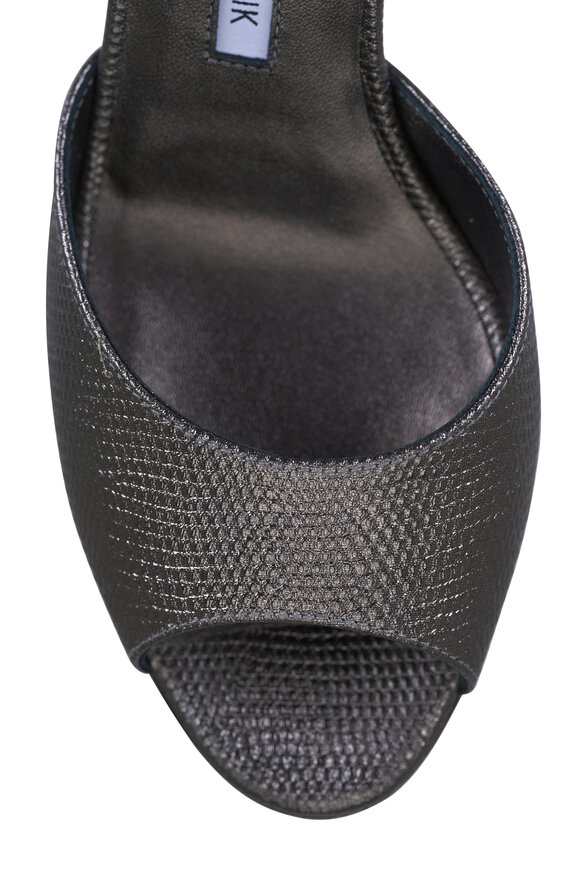 Manolo Blahnik Jadarona Embossed Leather Sandal, 70mm - view 6