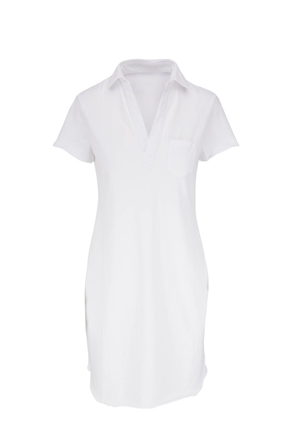 Frank & Eileen White Short Sleeve Polo Dress 