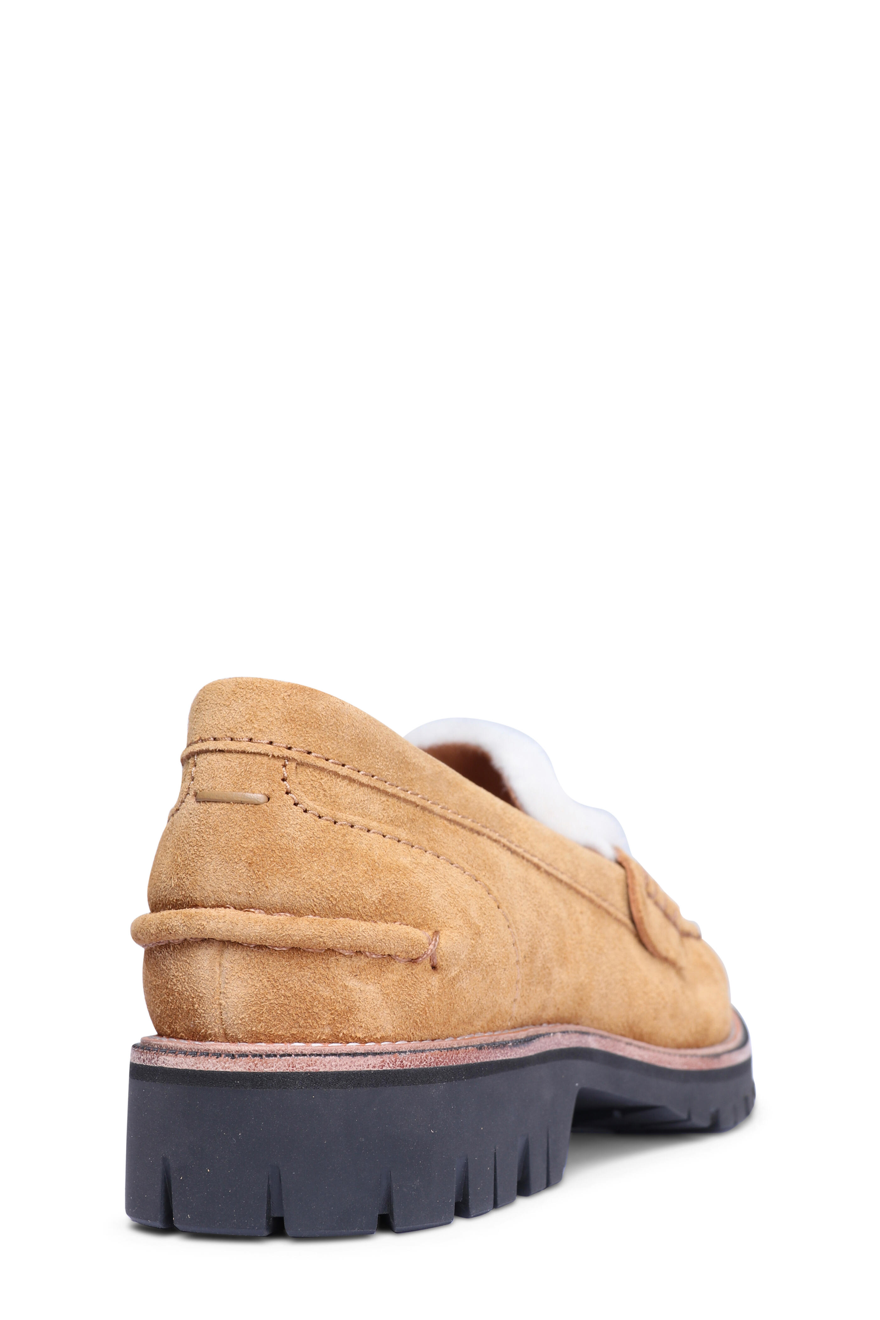 Rag & Bone - Corey Caramel Suede & Shearling Loafer