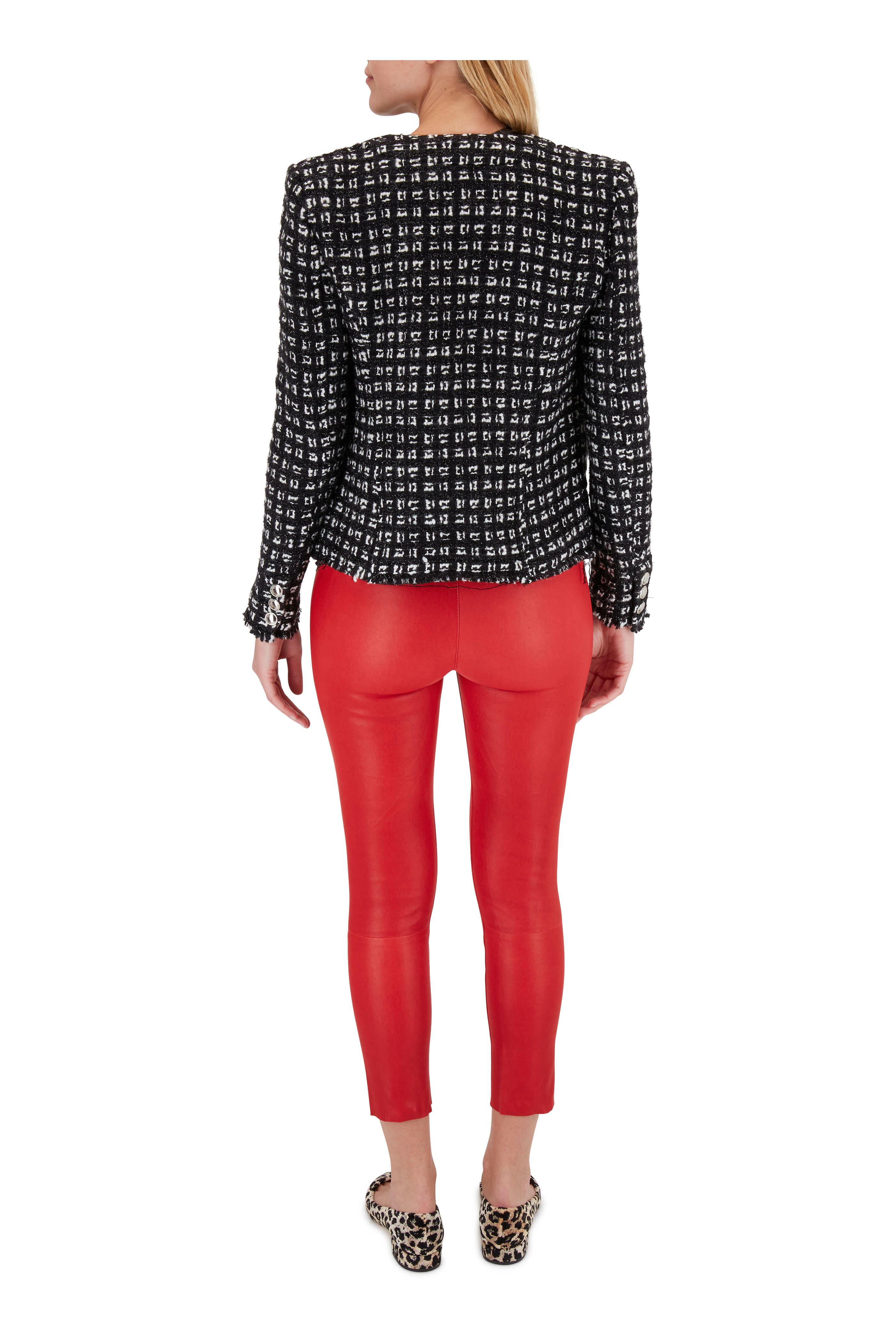 SPRWMN - Red Leather High Waist Capri Legging