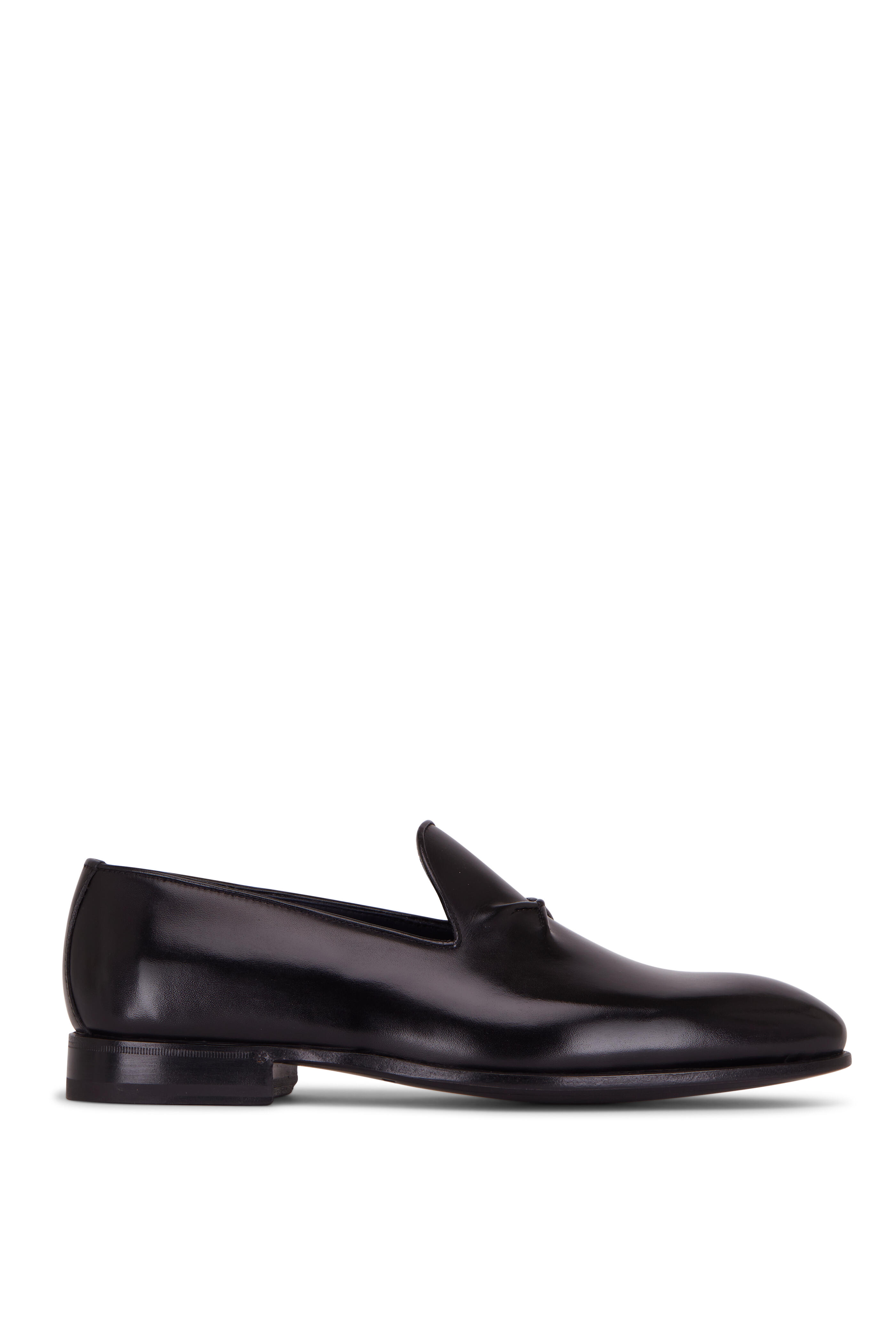 Bontoni - Barrone Black Leather Tuxedo Shoe | Mitchell Stores