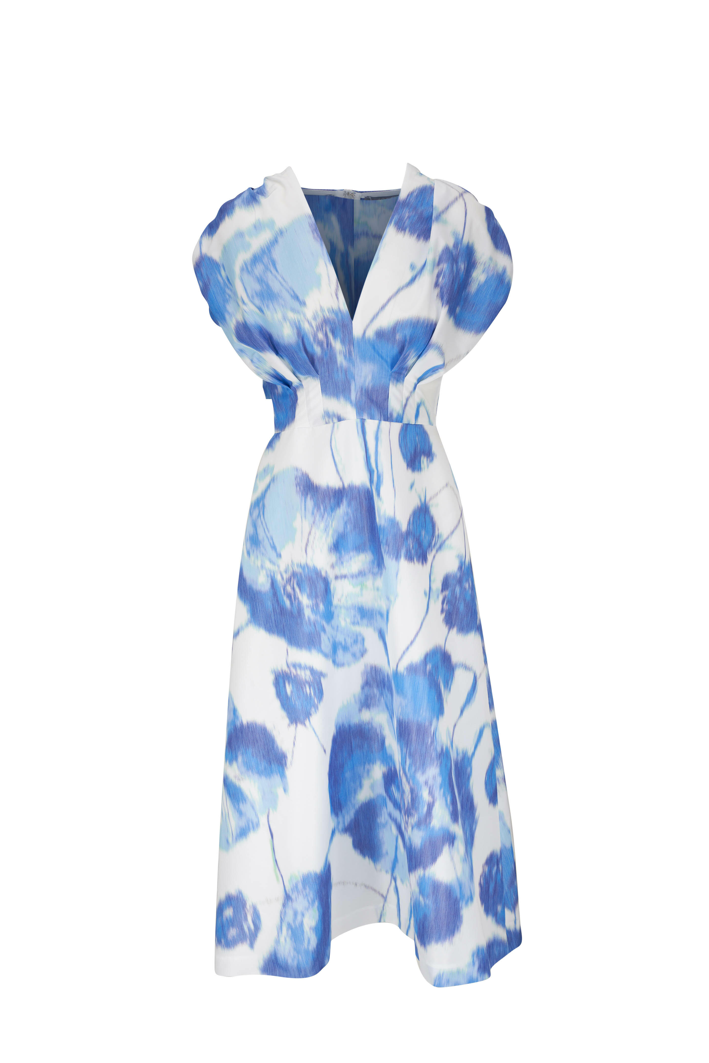 lela rose shirt dress Lela Rose | Striped Cotton Asymmetrical Shirt Dress