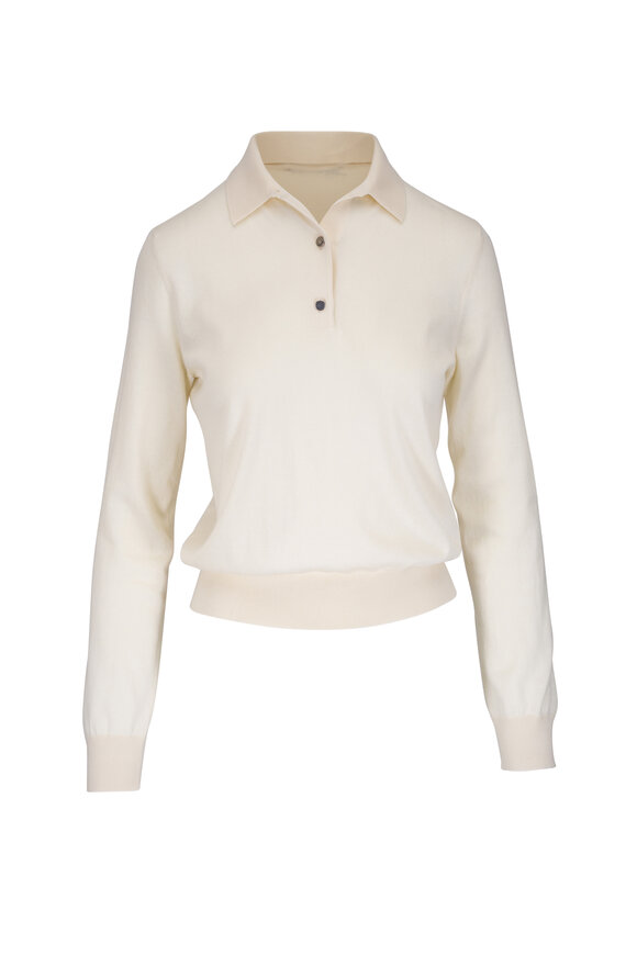 Loro Piana Ivory Baby Cashmere Jubilee Polo