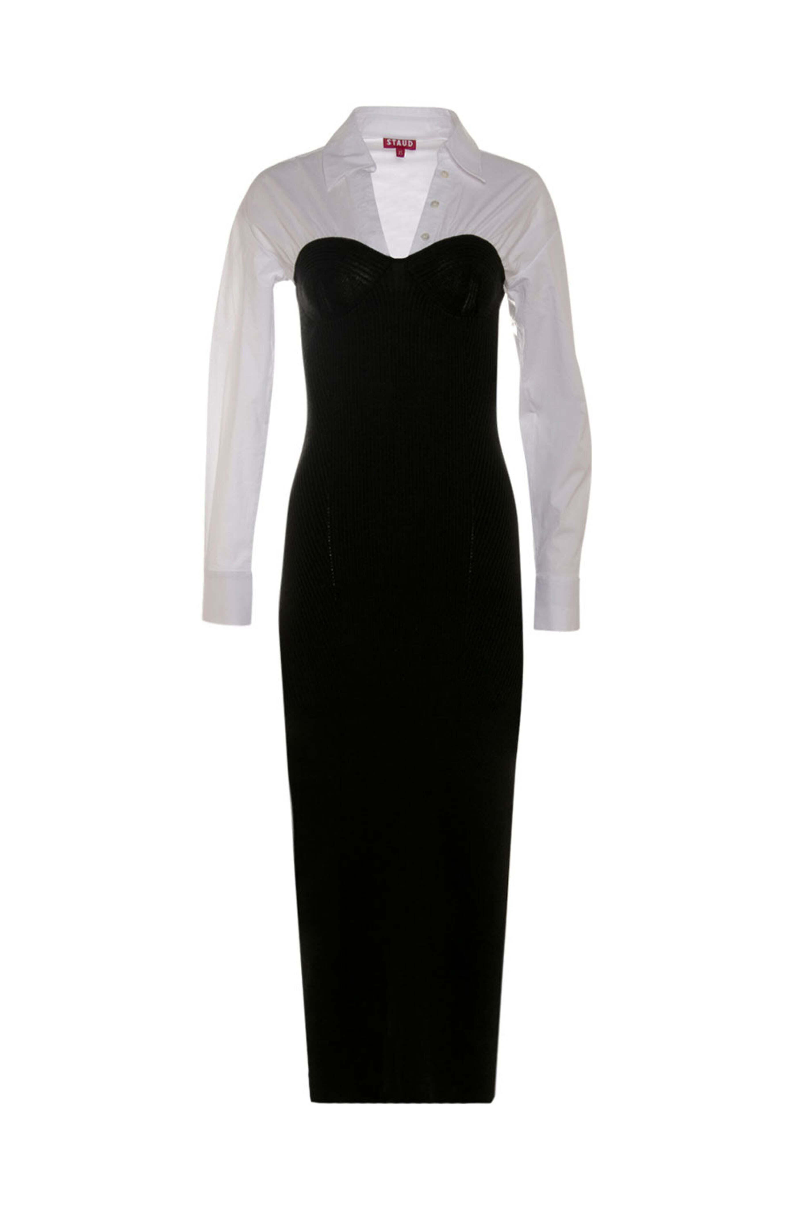 Staud - Black and White Hazel Maxi Dress