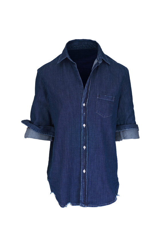 Frank & Eileen Eileen Dark Wash Relaxed Button-Up Shirt
