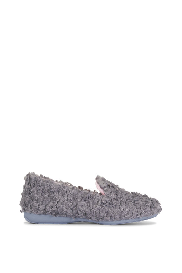 Ron White Teddy Slate Blue Boucle Flat - view 2