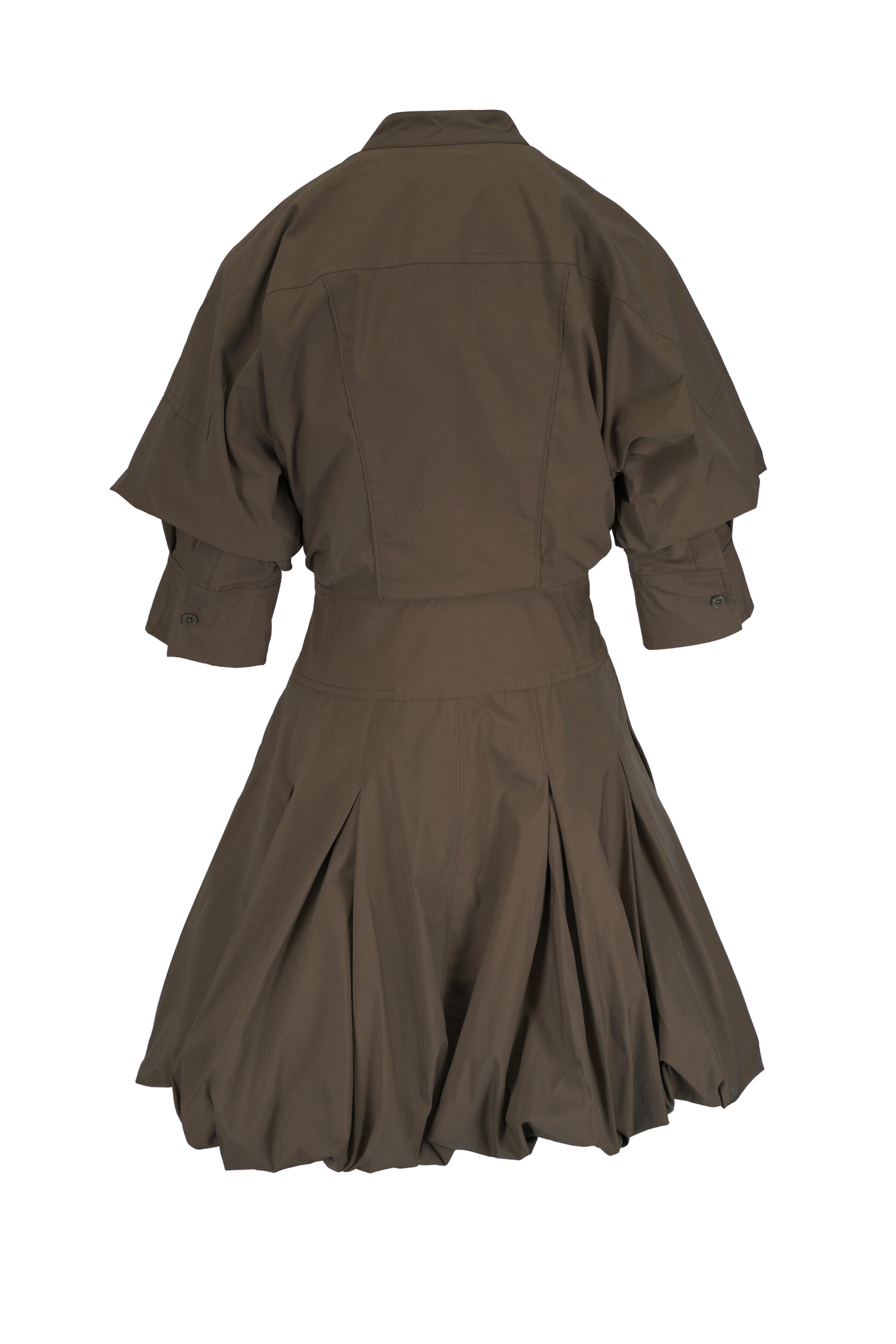 Simkhai - Effie Faded Olive Bubble Mini Dress