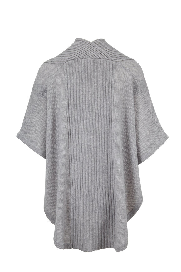 Kinross - Pumice Cashmere Ribbed Open Front Cardigan