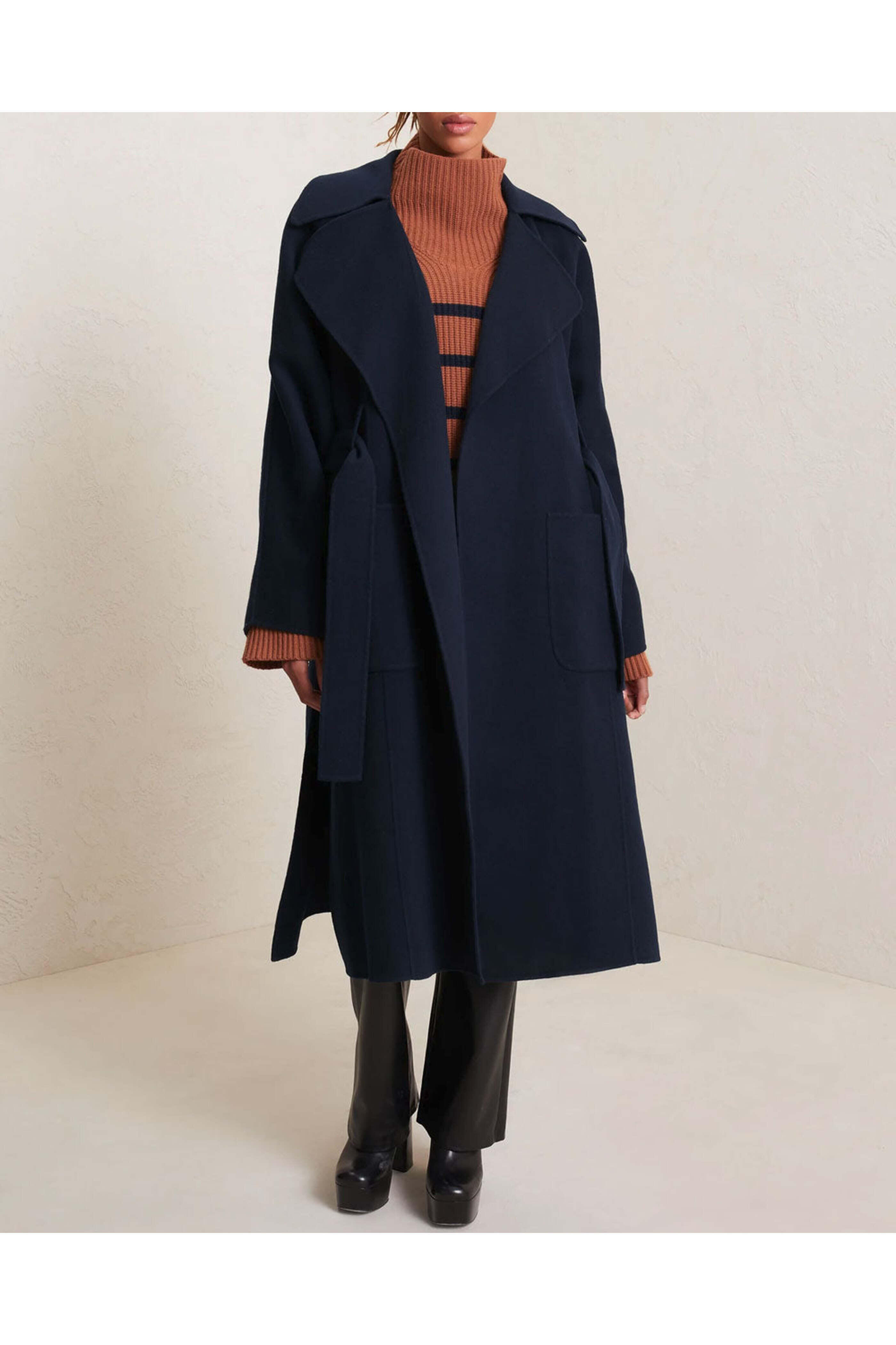 A.L.C. - Navy Wilson Wool Coat