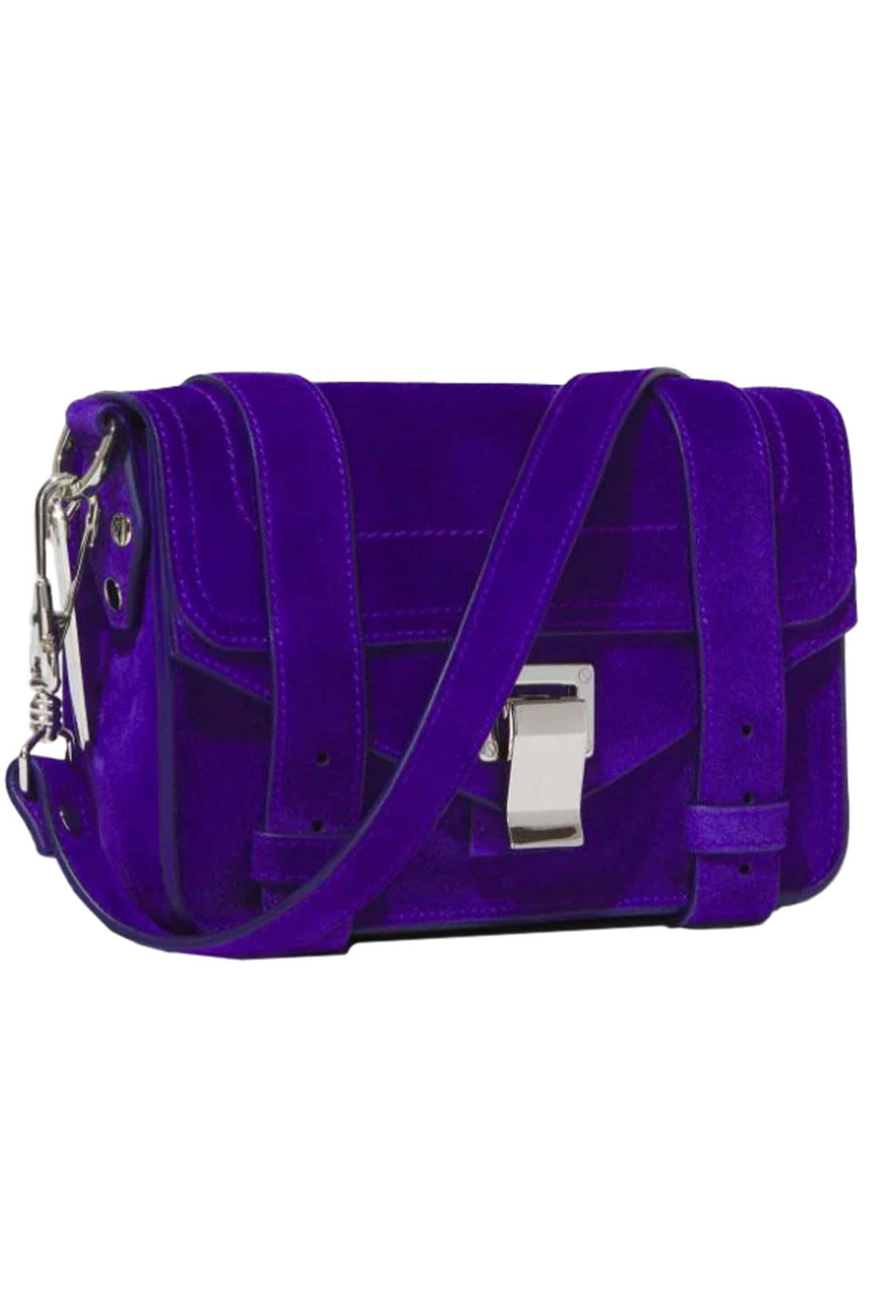 Proenza Schouler - PS1 Mini Crossbody Bag in Dark Indigo Suede