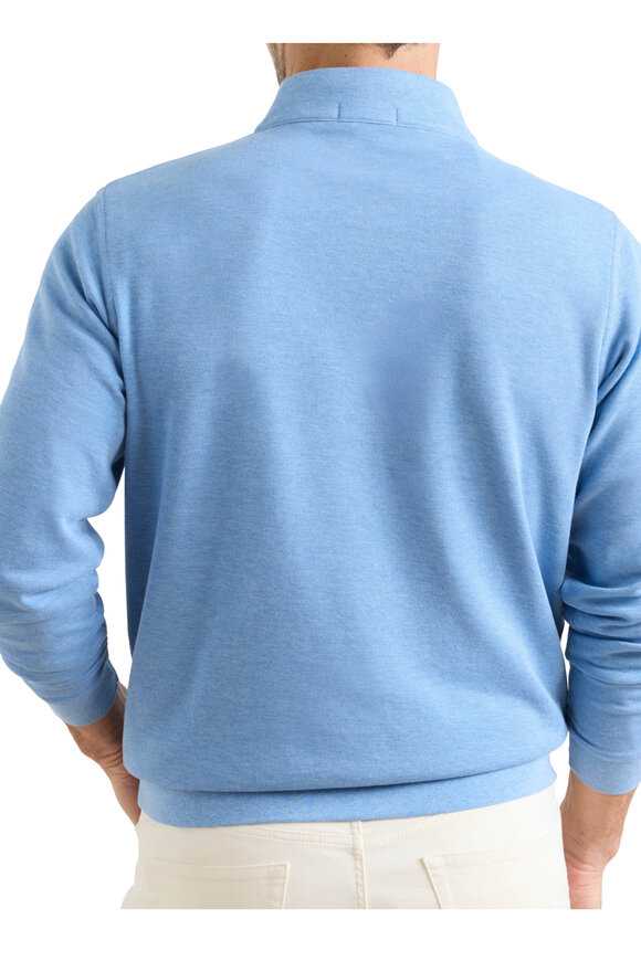 Peter Millar Crown Comfort Bluebird Quarter Zip Pullover - view 3